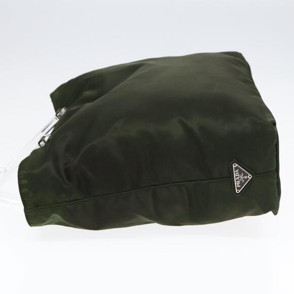 PRADA Hand Bag Nylon Green Clear Silver - Picture 4 of 16